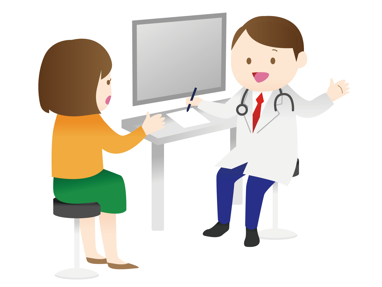 医師の回答に納得できない女性の写真 医師の回答に納得できない女性の写真