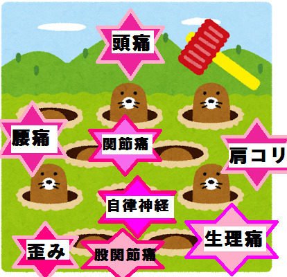 対症療法や薬は原因にアプローチできていない・・・モグラ叩きで症状を追いかけるだけ・・・意味なし? 対症療法や薬は原因にアプローチできていない・・・モグラ叩きで症状を追いかけるだけ・・・意味なし?